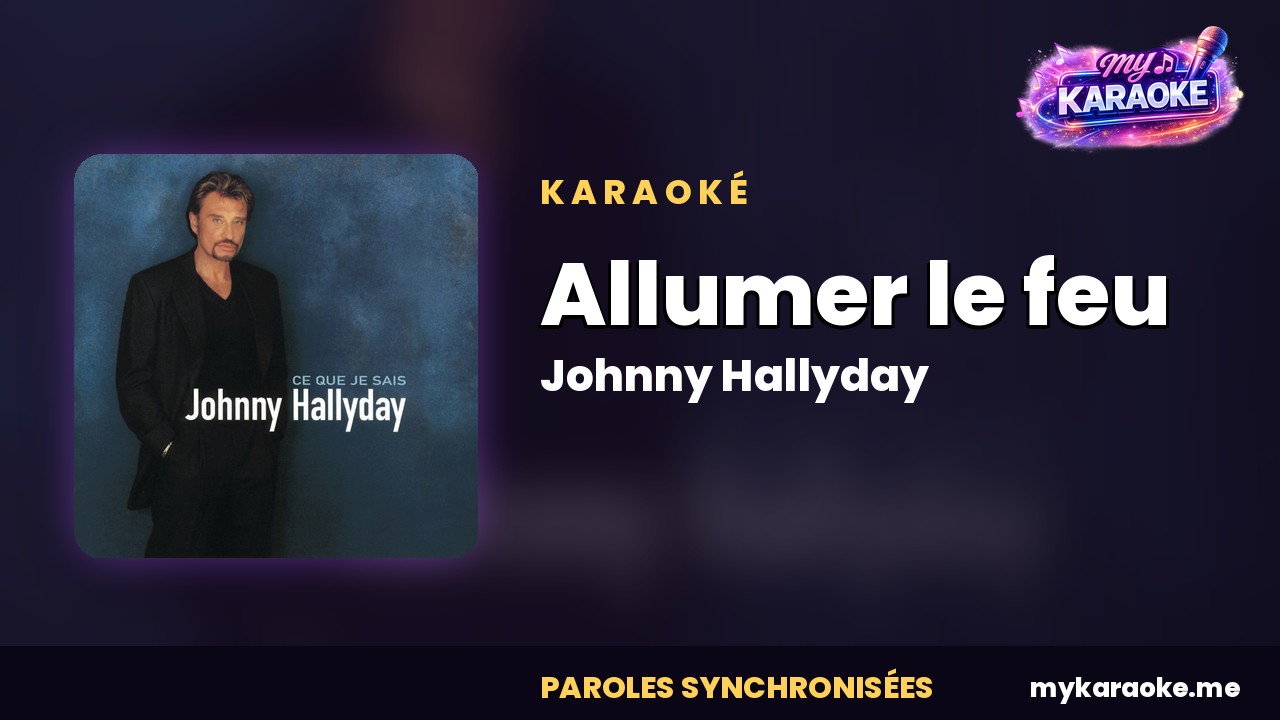 Pochette de Allumer le feu de Johnny Hallyday